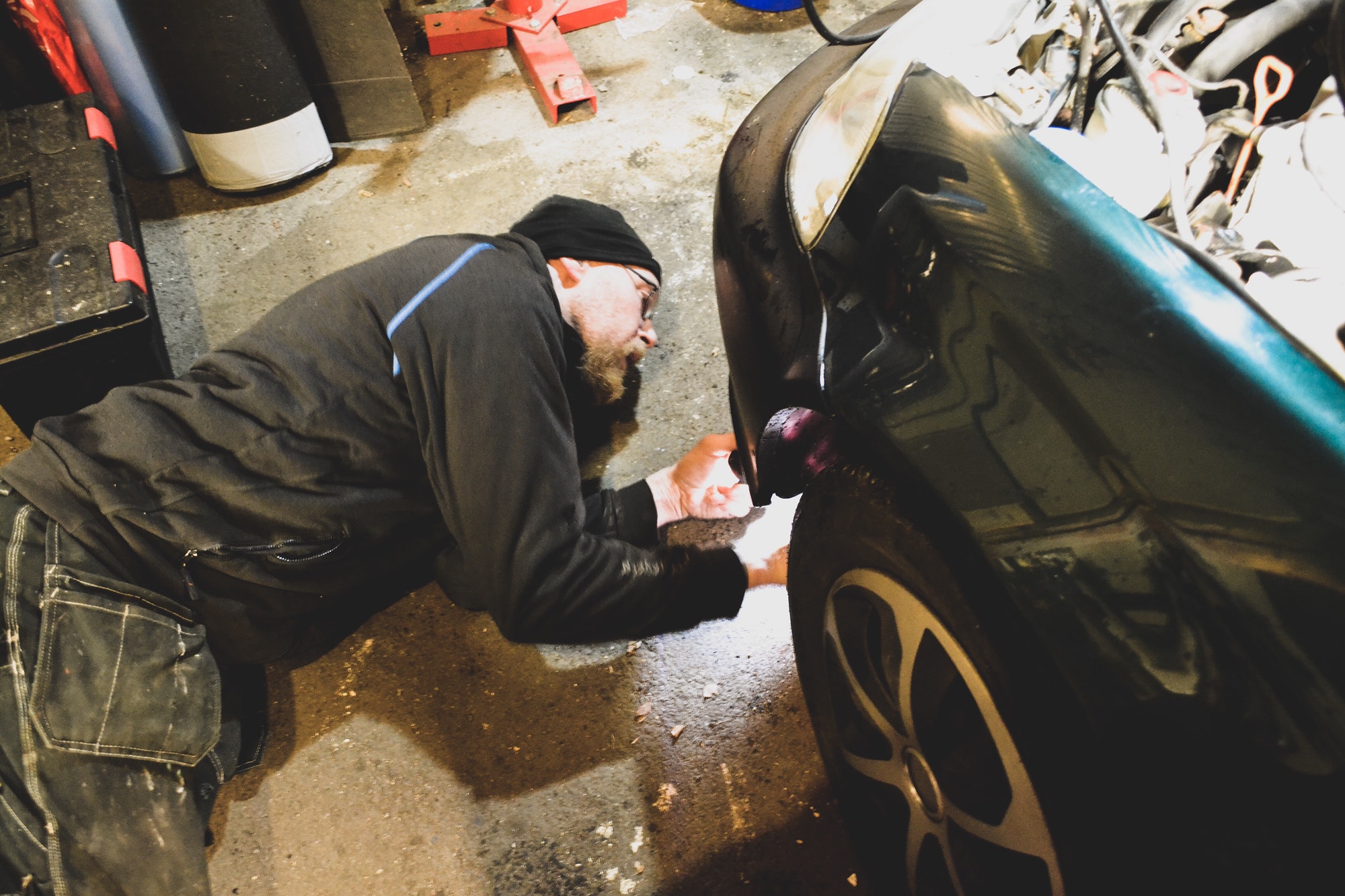 Repairing the car