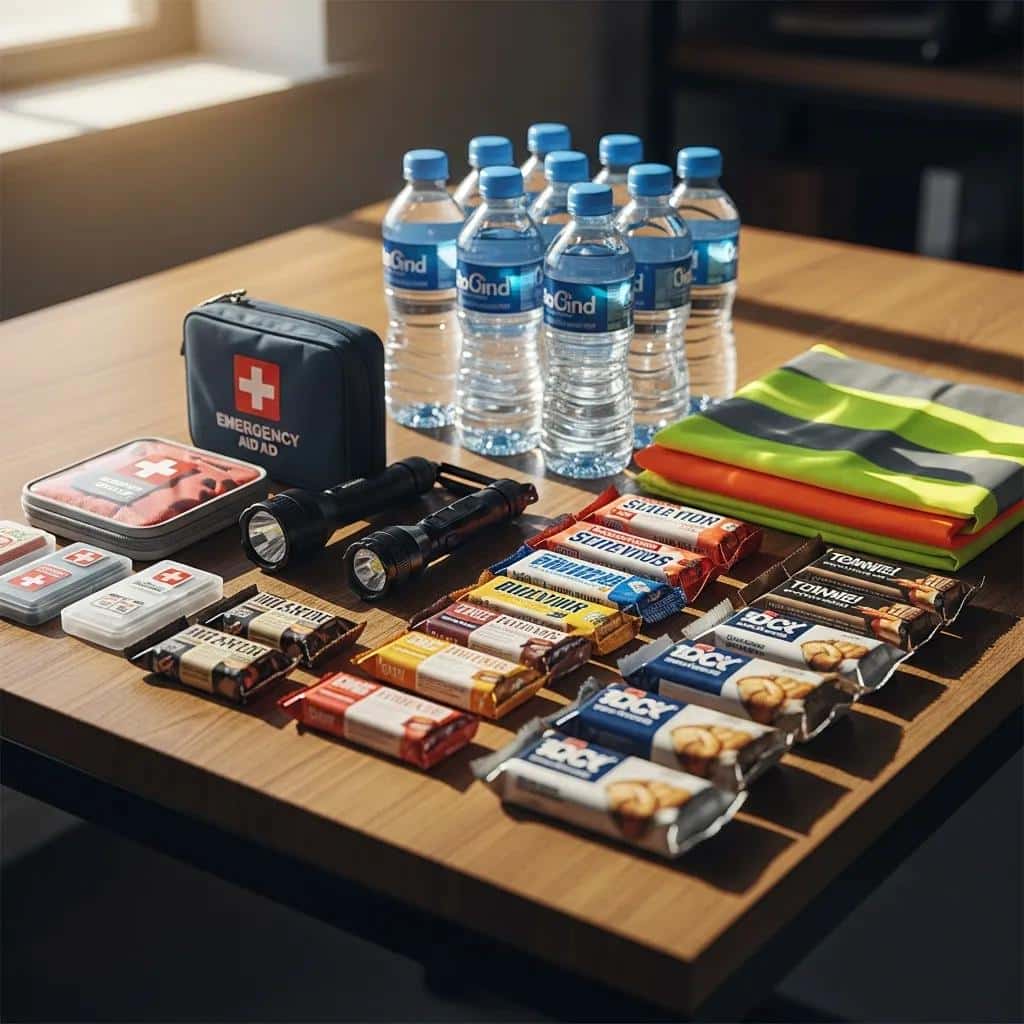 essential-emergency-kit-items-for-car-breakdown-safety-including-first-aid-kit-torch-and-snacks