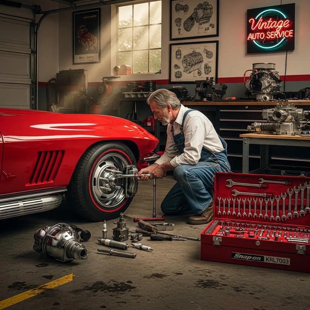 mechanic-inspecting-a-classic-car-outside-a-specialized-garage-emphasizing-classic-car-repair-services